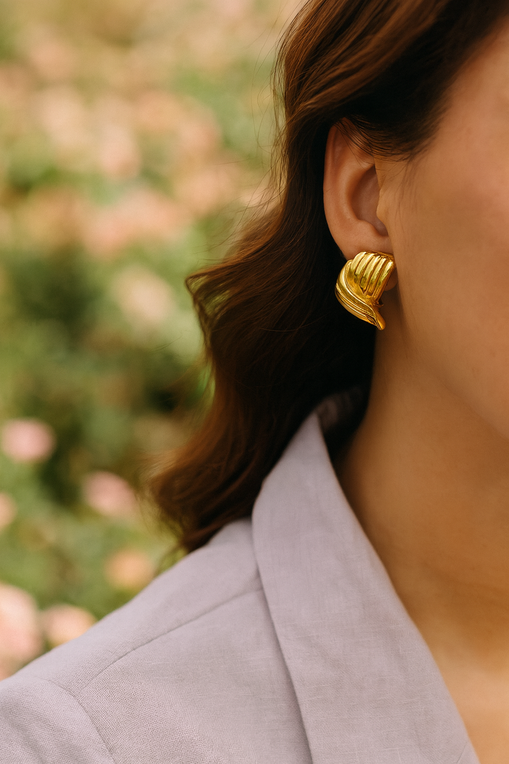 Golden Crest Earrings