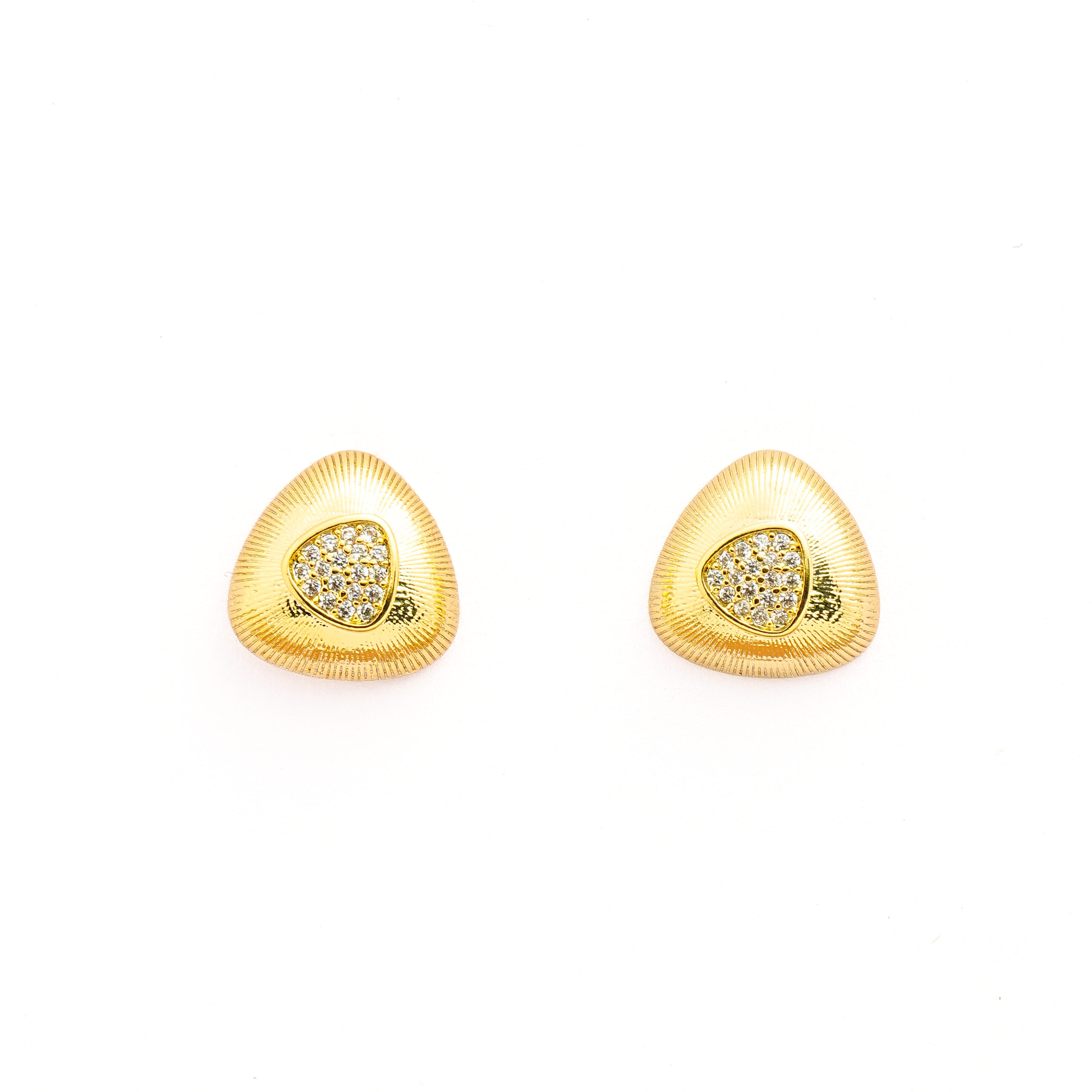 Triangle Dome Pavé Studs - Image 2