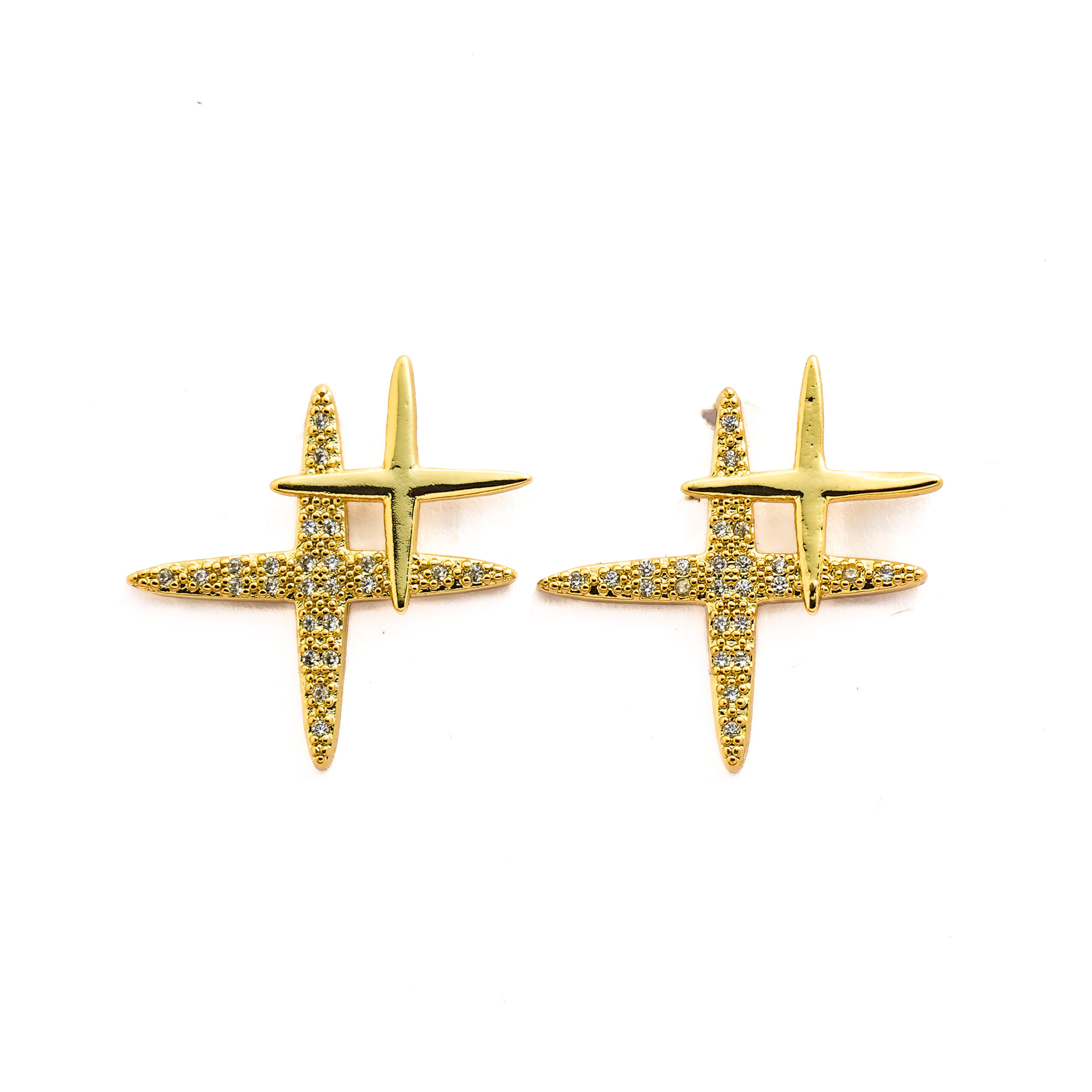 Twin Spark Star Earrings