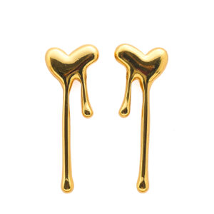 Melted Gold Heart Drops