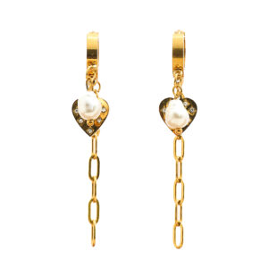 Golden Edge Triangle Hoops