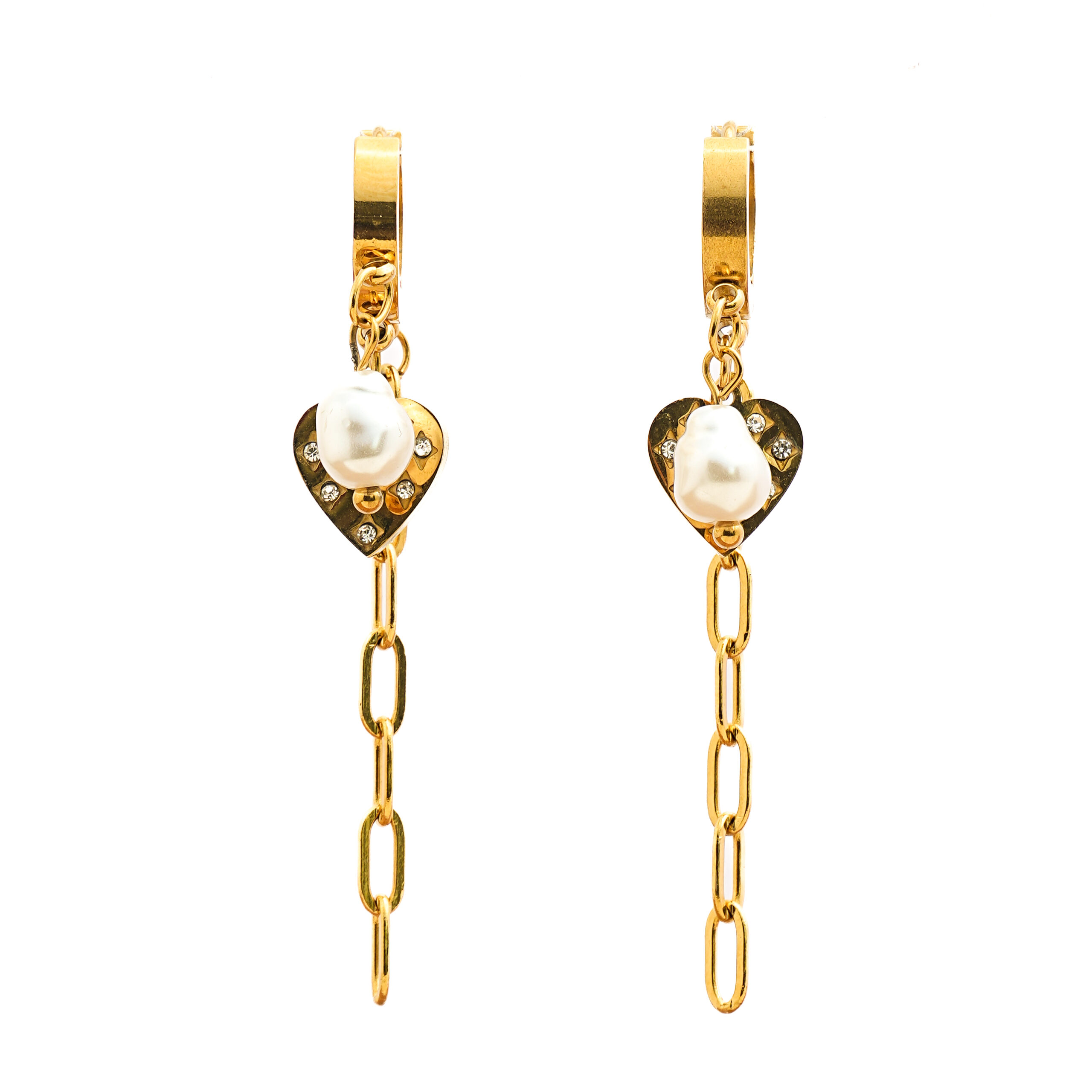 Golden Edge Triangle Hoops